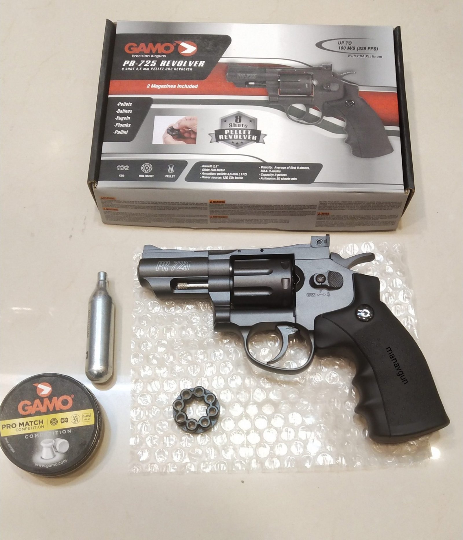 GAMO PR 725 Co2 Pellet Revolver MANAV GUN