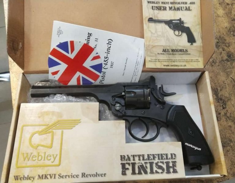 Webley Mkvi Co2 Pellet Revolver Battlefield Finish Air Pistol Manav Gun